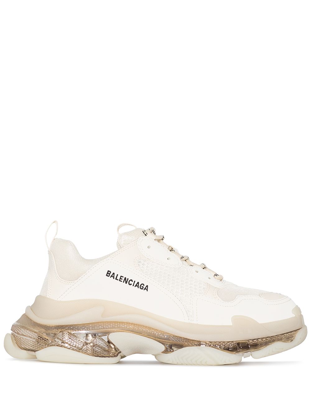 Balenciaga Triple S sneakers met doorzichtige zool - Beige