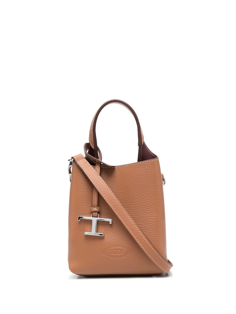 Tod's Shopper met logoplakkaat - Bruin