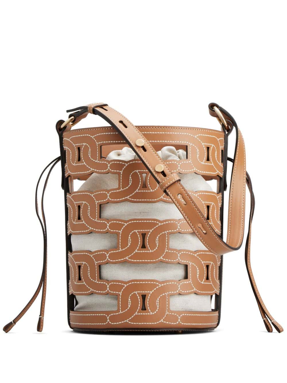 Tod's Uitgesneden leren bucket-tas - Bruin
