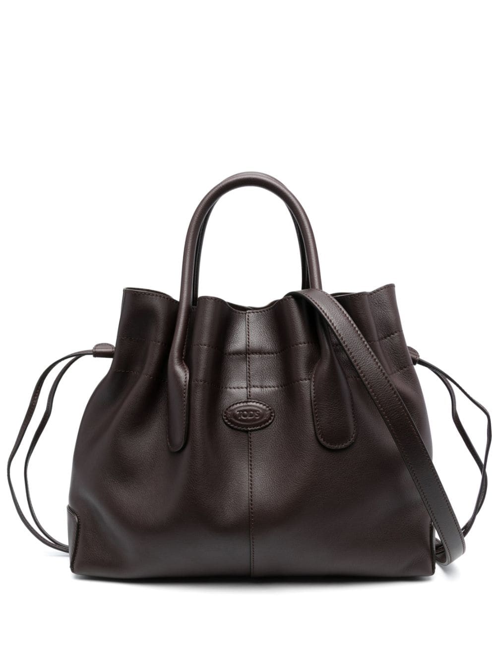 Tod's small Di leather bucket bag - Bruin