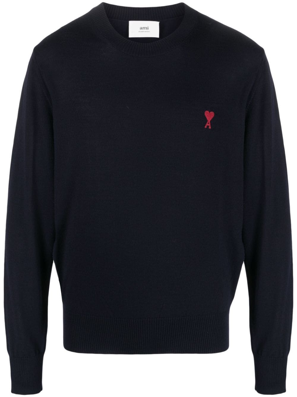AMI Paris Trui met geborduurd patroon - Blauw
