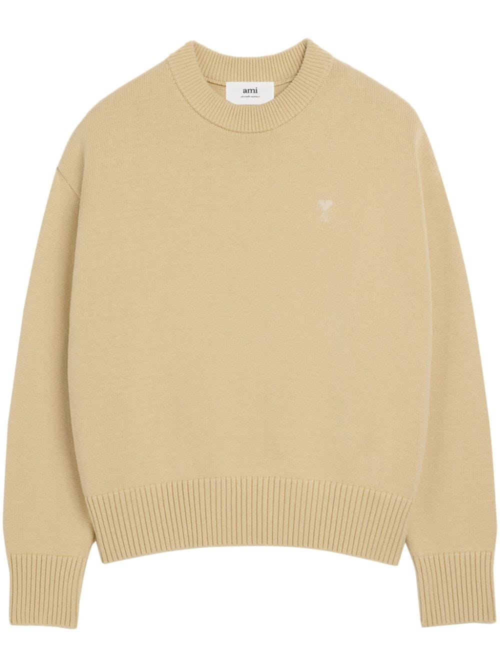 AMI Paris Trui met logo - Beige