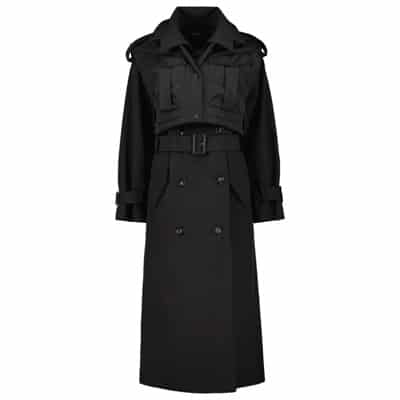 Airforce jacks mantels Frw0972 Bodywarmer trenchcoat Airforce , Black , Dames