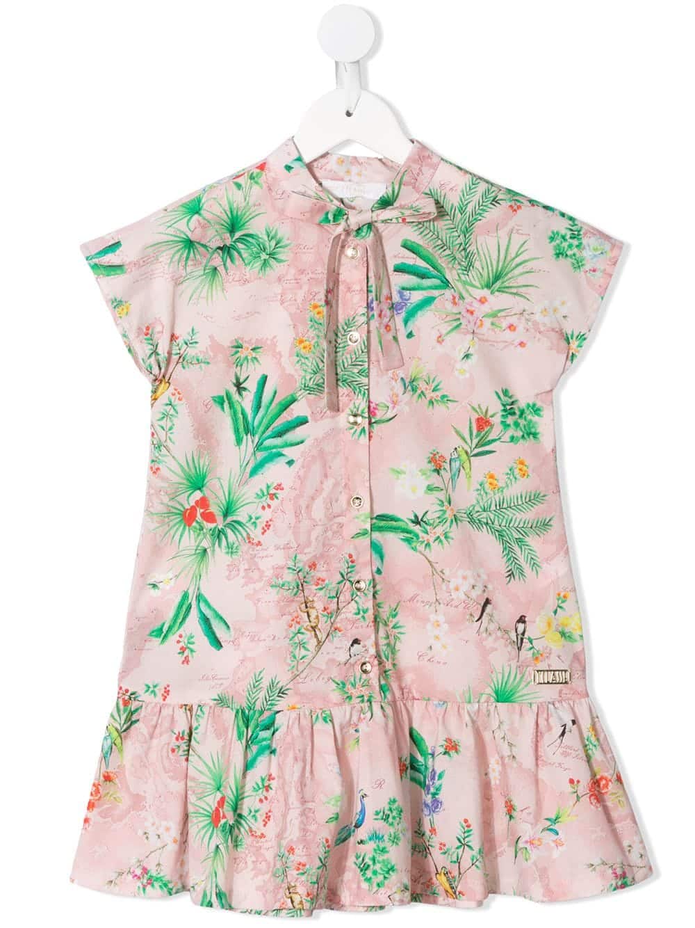Alviero Martini Kids Jurk met bloemenprint - Roze