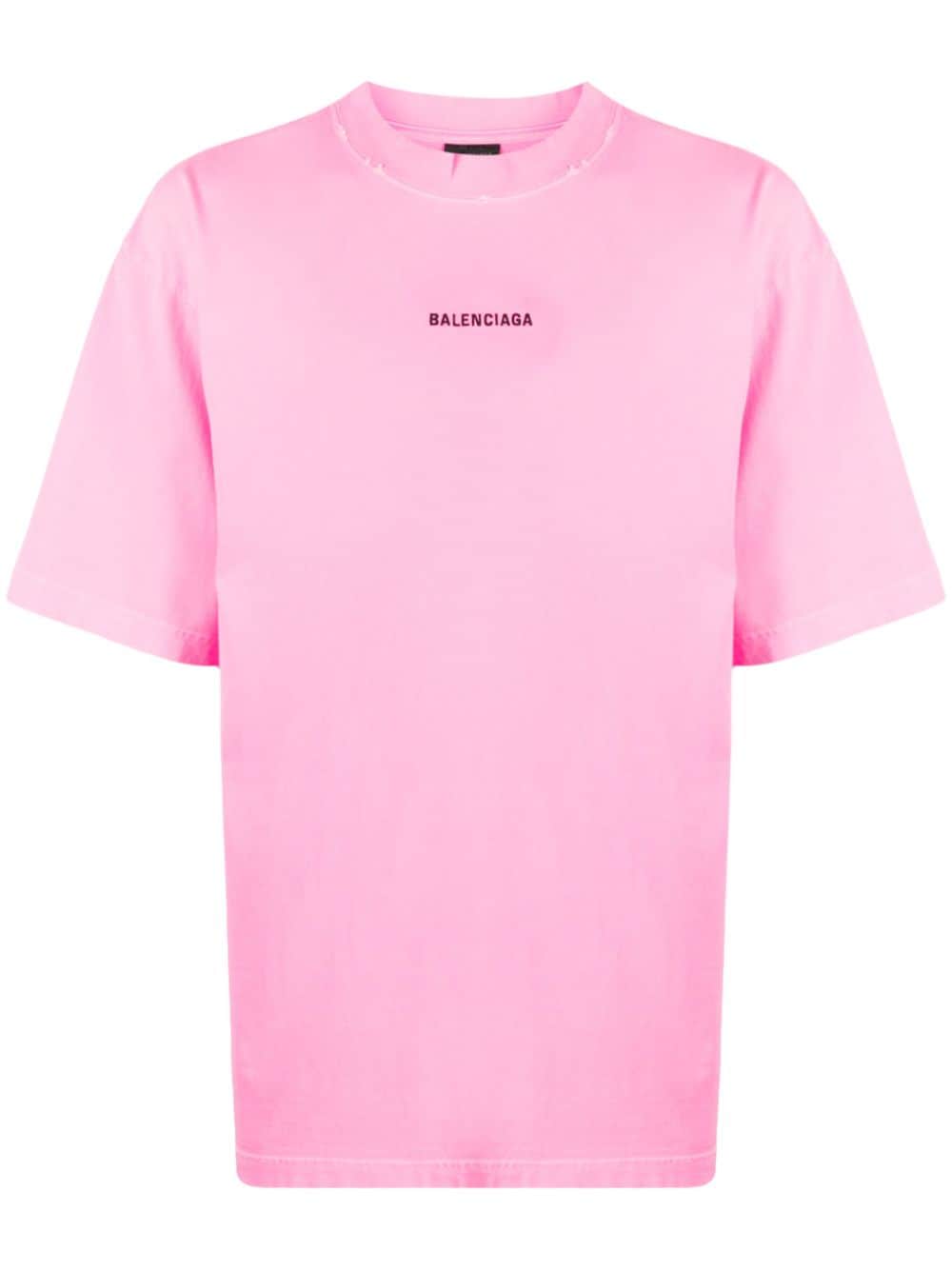 Balenciaga T-shirt met logoprint - Roze