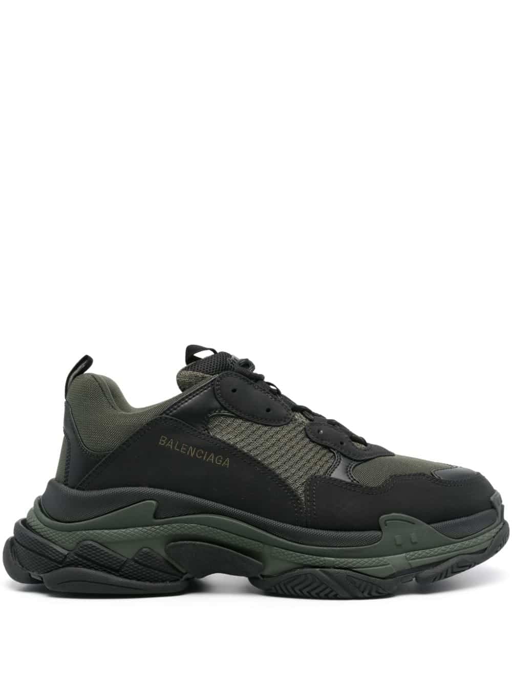 Balenciaga Triple S chunky sneakers met vlakken - Groen