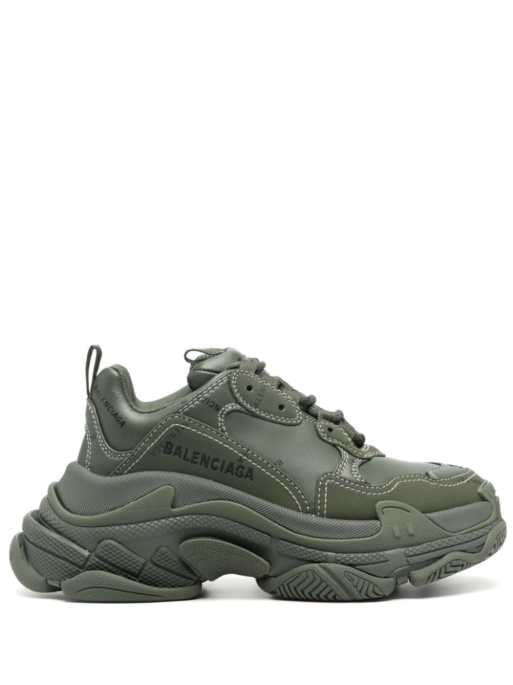 Balenciaga Triple S logo-print sneakers - Groen