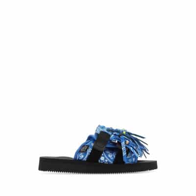 Bedrukte nylon motorpantoffels Alanui , Blue , Dames