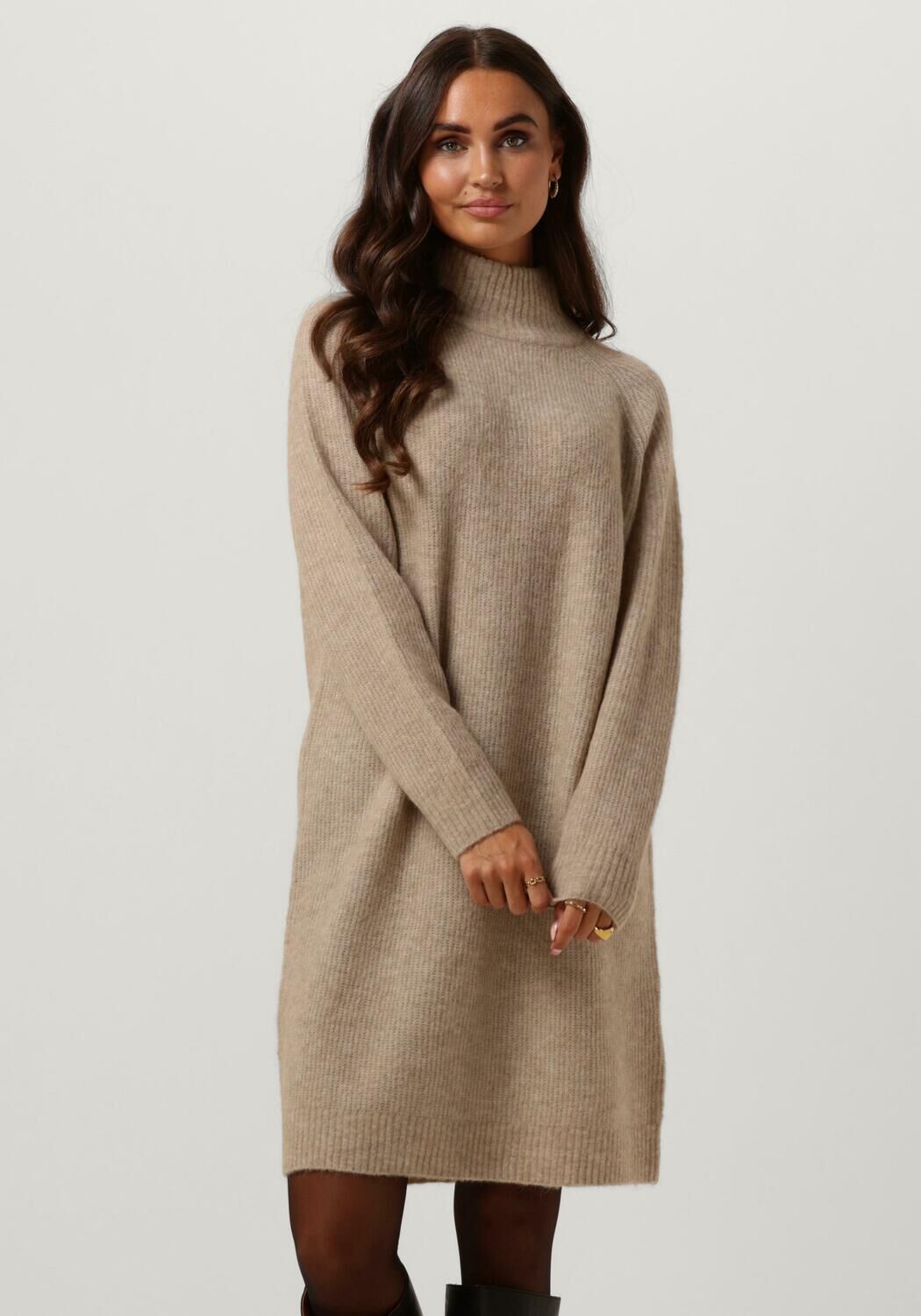 Beige Mos Mosh Mini Jurk Mmthora Alyn Knit Dress