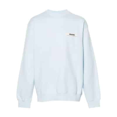 Blauwe Trui met Logo Appliqué Jacquemus , Blue , Heren