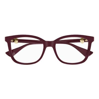 Burgundy Bril Ct0493O 003 Stijl Cartier , Red , Dames