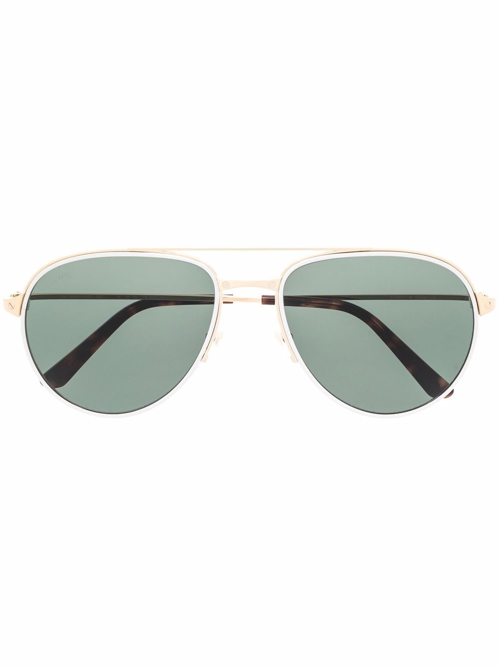 Cartier Eyewear Santos de Cartier zonnebril met piloten montuur - Goud