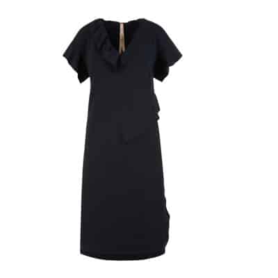 Feminine Jurk met Asymmetrische Volants Marc Cain , Blue , Dames