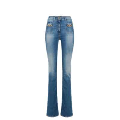 Flared Jeans Elisabetta Franchi , Blue , Dames