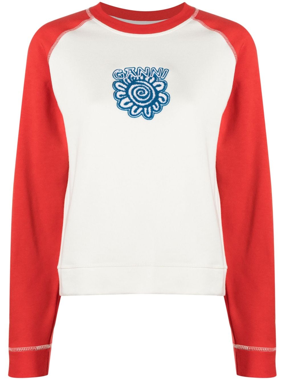 GANNI T-shirt met print - Wit