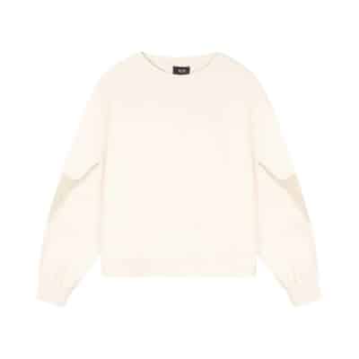 Gebreide Mesh Trui Alix The Label , Beige , Dames