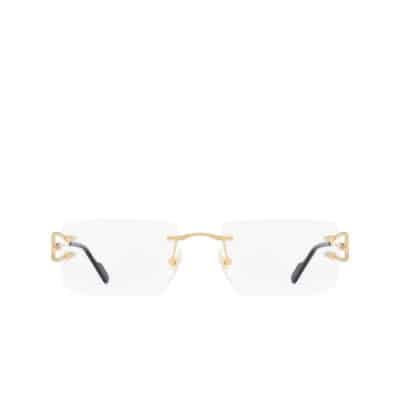 Gouden Bril Ct0488O 001 Stijl Cartier , Yellow , Heren