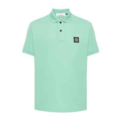 Groene Slim Fit T-shirts en Polos Stone Island , Green , Heren