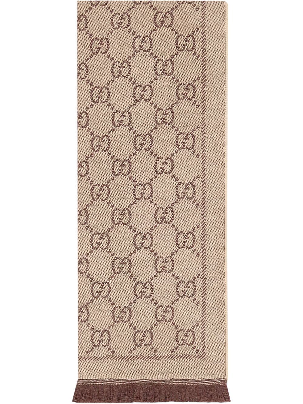 Gucci Sjaal met GG jacquard - Beige