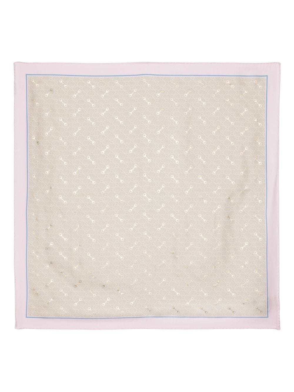 Gucci Sjaal met horsebitprint - Beige