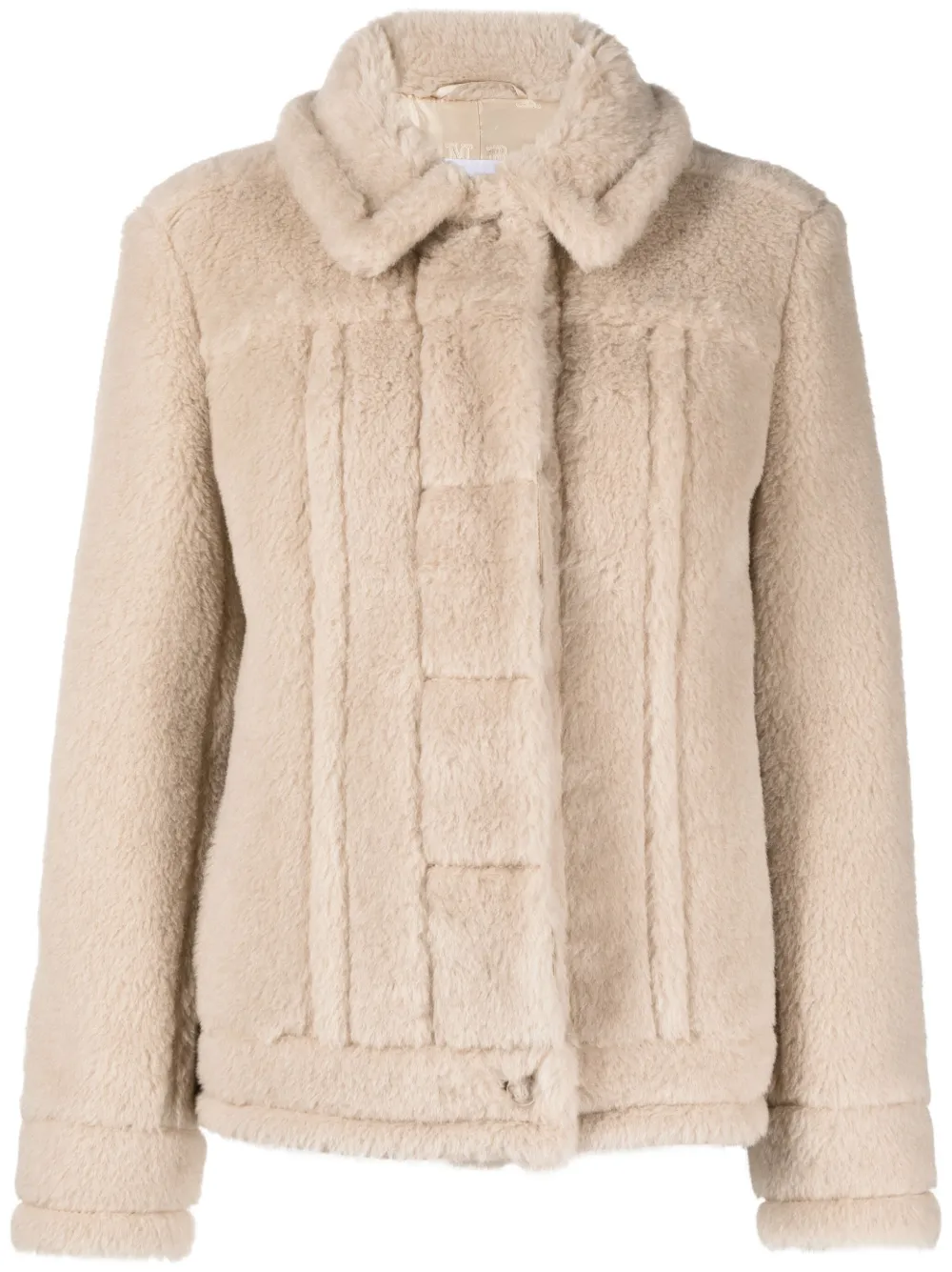 Max Mara Jas van imitatiebont - Beige