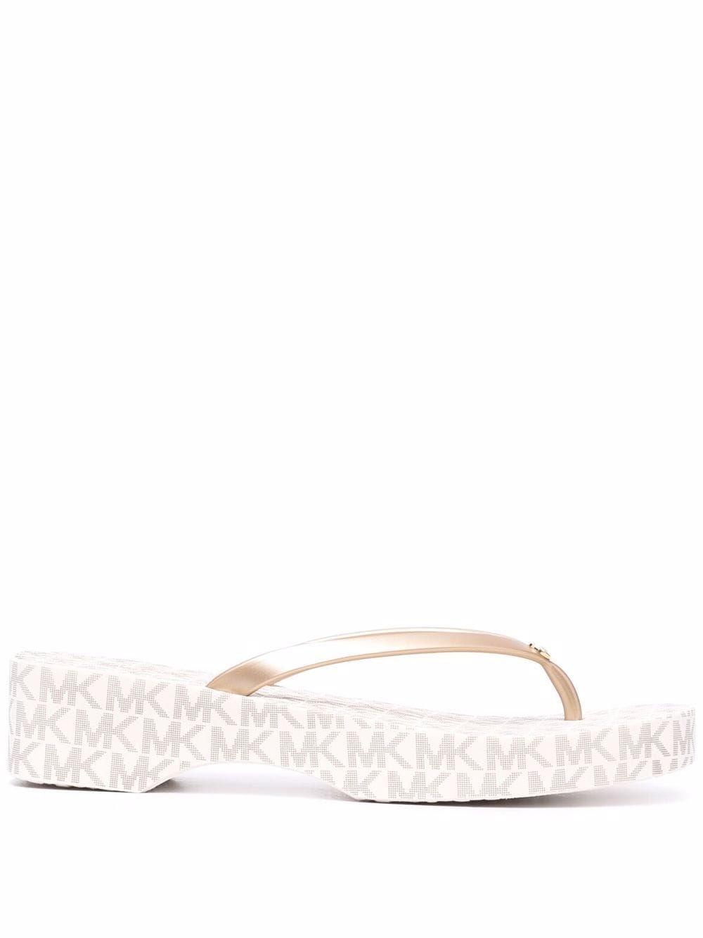 Michael Kors Lilo teenslippers met monogram - Beige