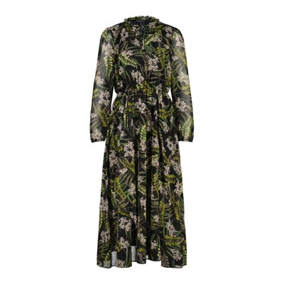 Midi Jurk met Natuurlijke Print Marc Cain , Green , Dames