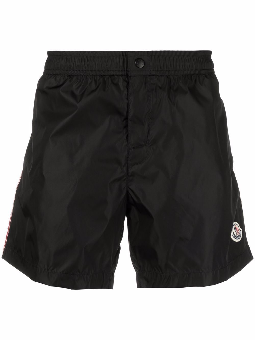Moncler Zwembroek met logopatch - Zwart