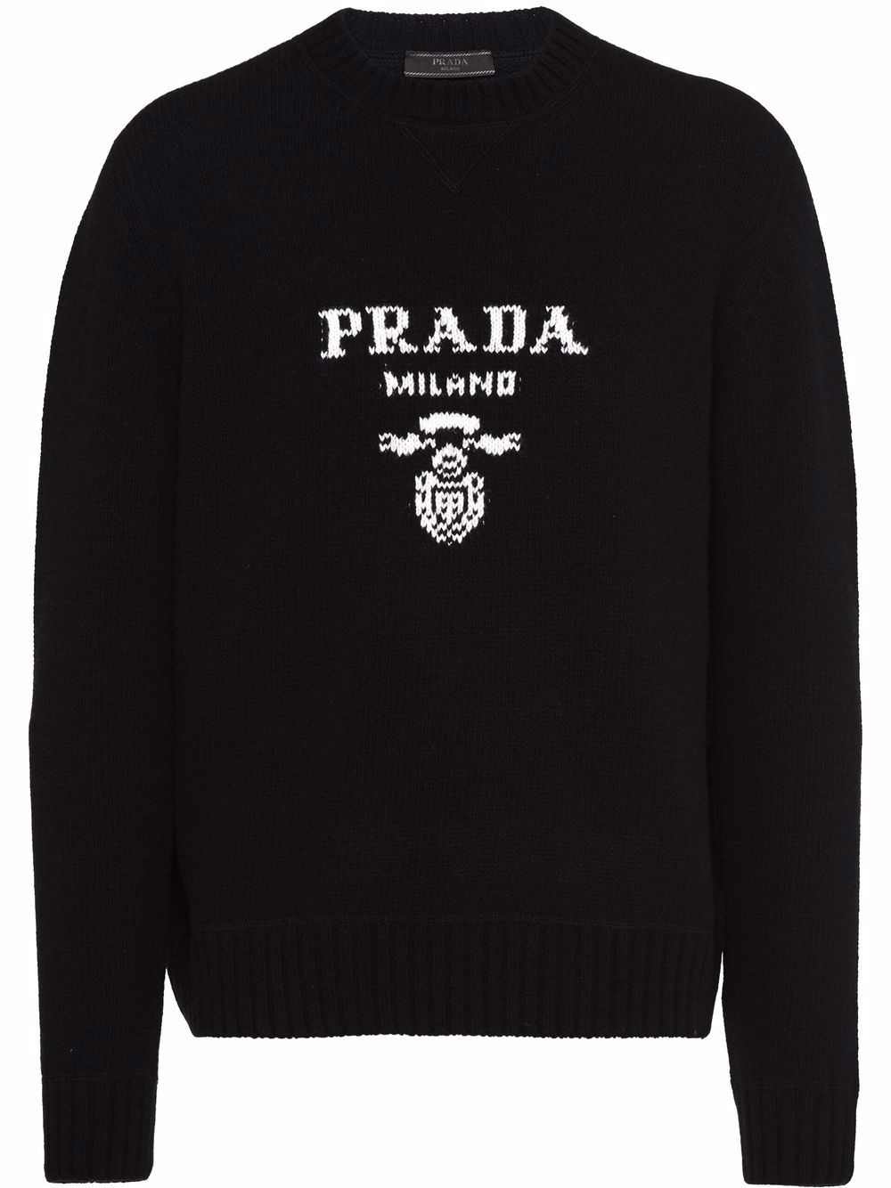 Prada Intarsia trui - Zwart