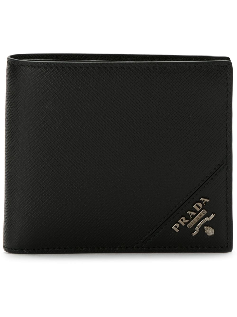 Prada saffiano portemonnee - Zwart