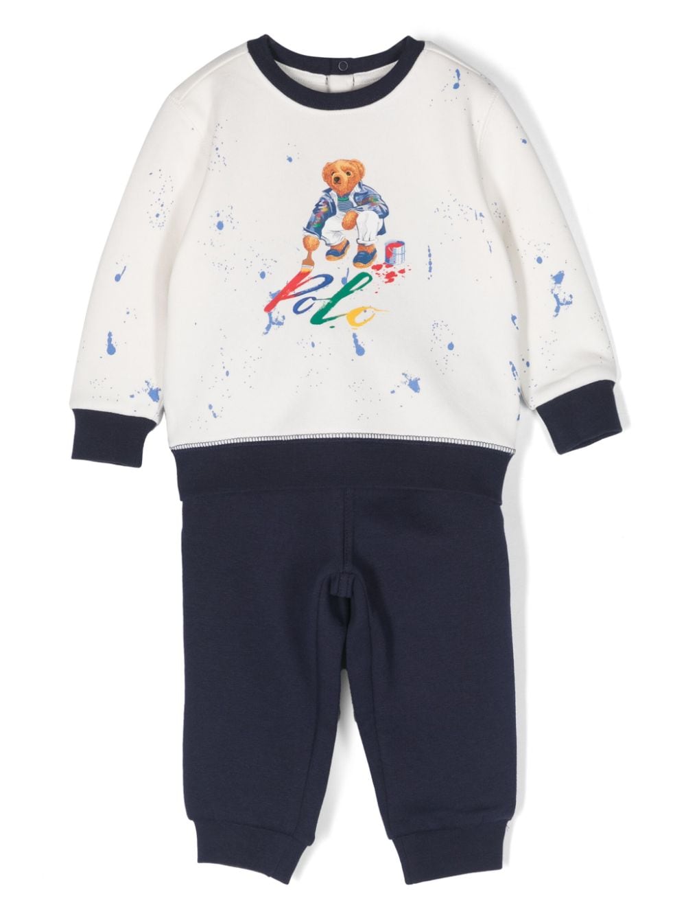 Ralph Lauren Kids Trainingspak met teddybeerprint - Wit