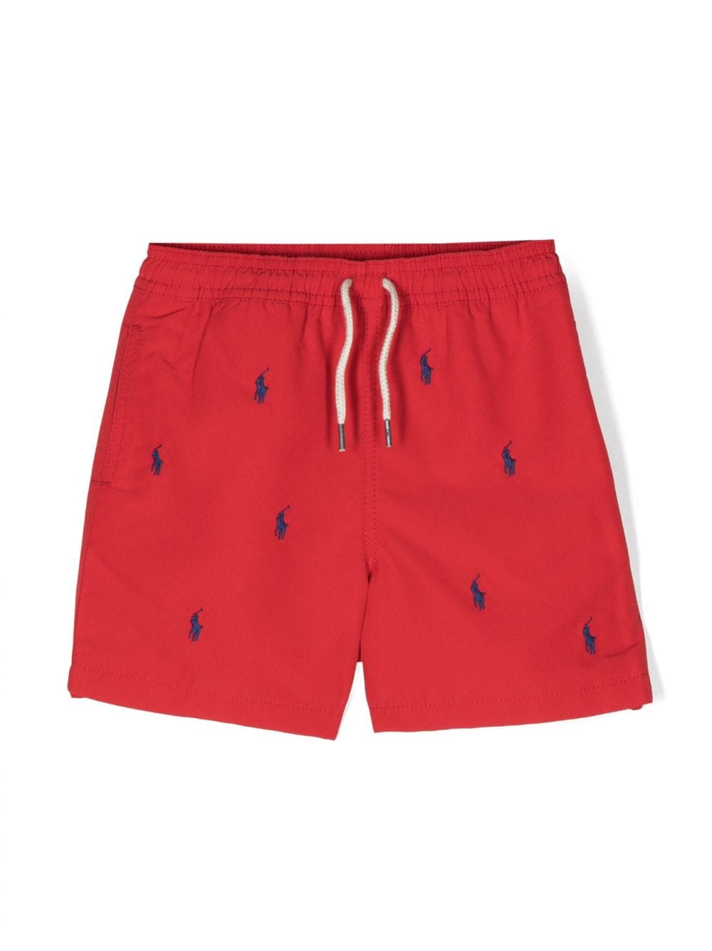 Ralph Lauren Kids Zwembroek met geborduurd logo - Rood