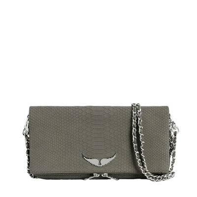 Rock Soft Savage Clutch Zadig & Voltaire , Green , Dames