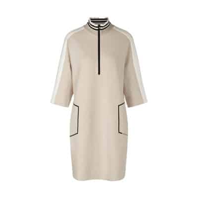 Stijlvol Beige A-Lijn Midi Jurk Marc Cain , Beige , Dames