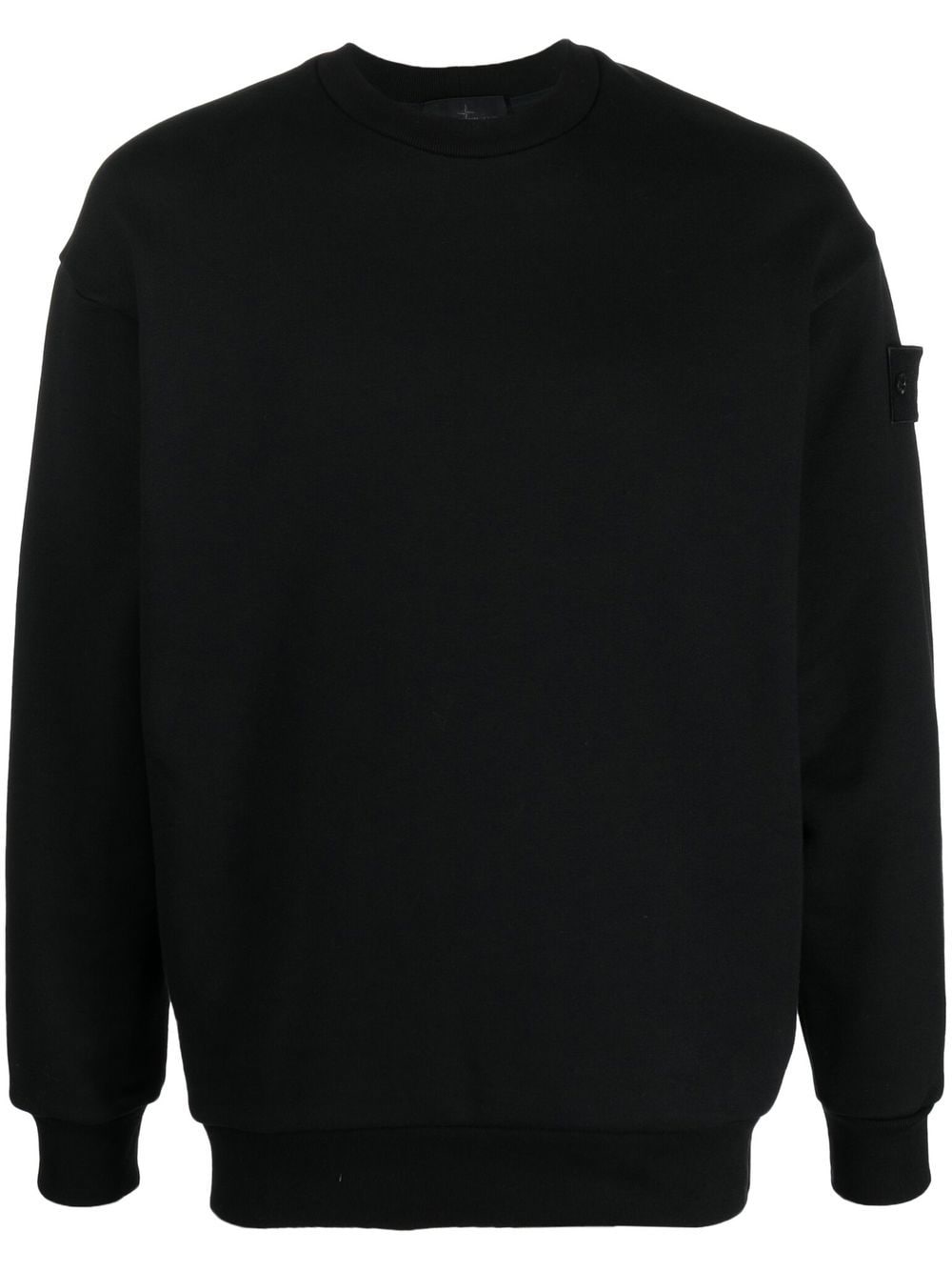 Stone Island Sweater met logopatch - Zwart
