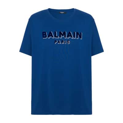 T-shirt Balmain , Blue , Heren
