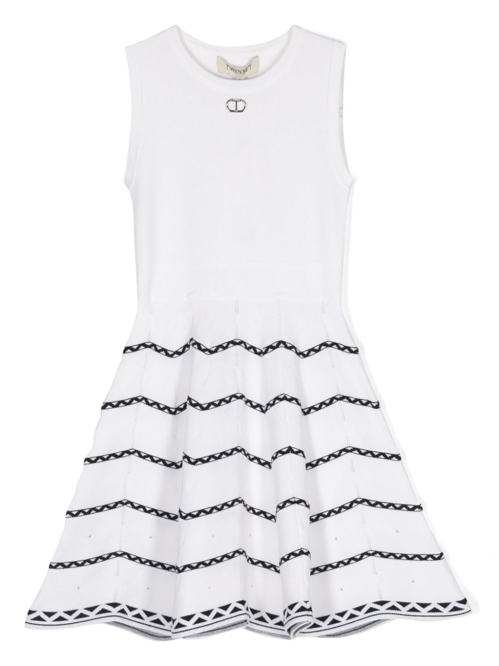 TWINSET Kids Jurk met geometrisch patroon - Wit