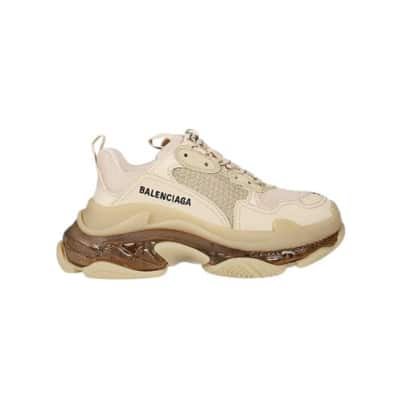 Triple S Clear Sole Sneakers Balenciaga , Beige , Dames