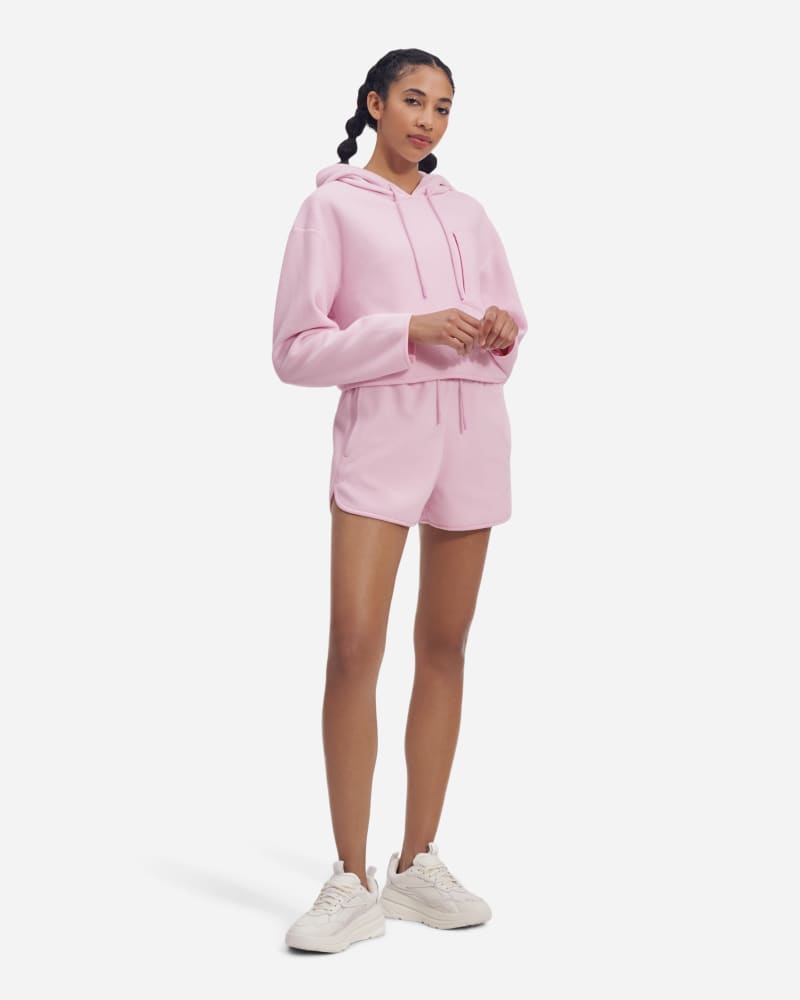 UGG® Petria-short van imitatielammy voor Dames in Dusty Lilac, Maat L, Katoen/Polyester