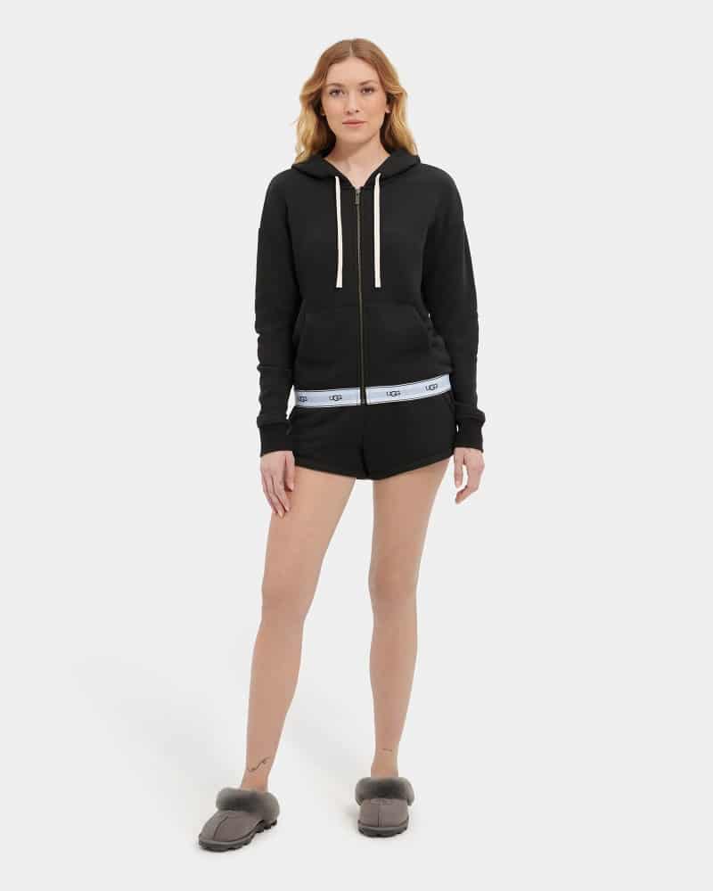 UGG® Sena hoodie voor Dames in Black, Maat L, Katoenmix