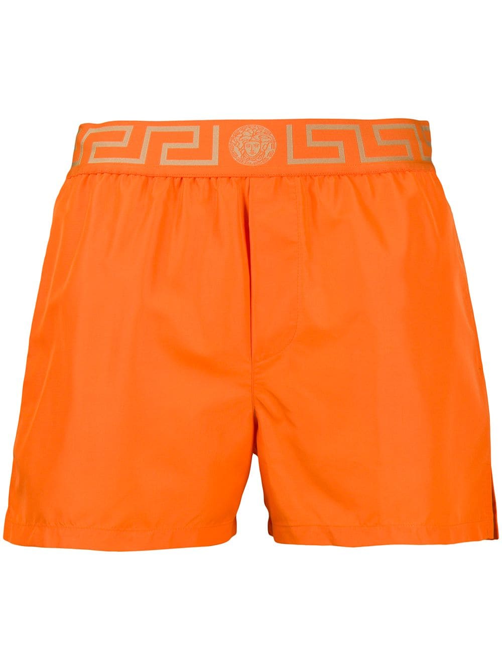 Versace Zwembroek met Greca-tailleband - Oranje