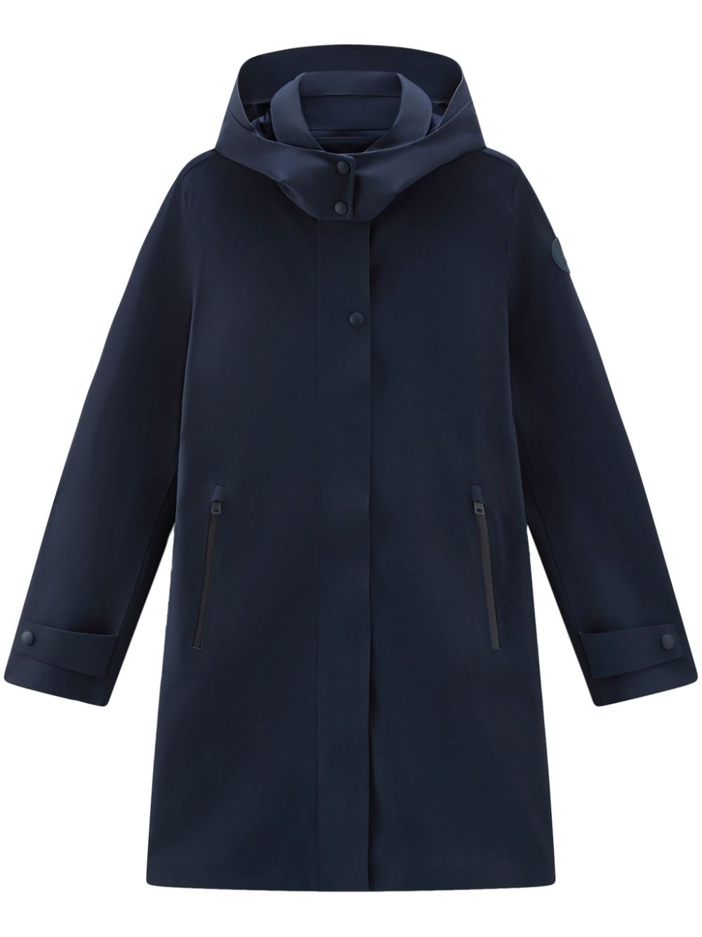 Woolrich Jas met enkele rij knopen - Blauw