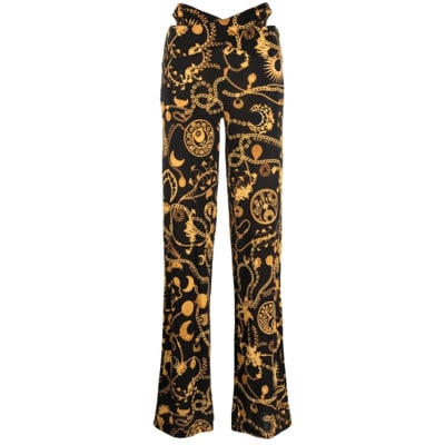Zwarte Ornament Sieradenprint Jumpsuit Marine Serre , Black , Dames