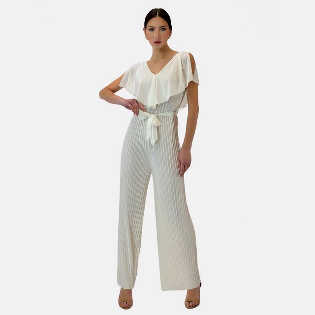 Elara Jumpsuit Elara Damen Jumpsuit V-Schnitt (1-tlg)