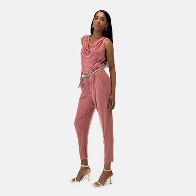 Elara Jumpsuit Elara Damen Jumpsuit mit Gürtel (1-tlg)