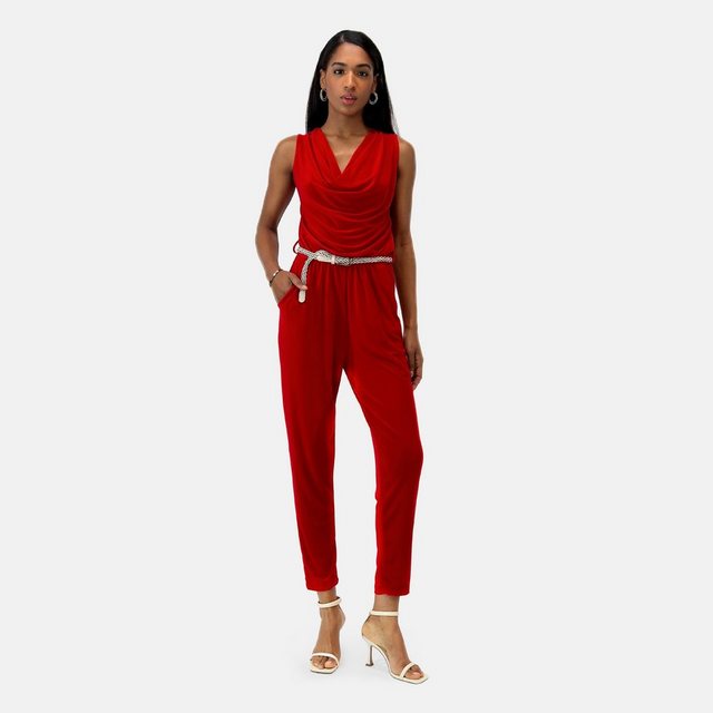Elara Jumpsuit Elara Damen Jumpsuit mit Gürtel (1-tlg)