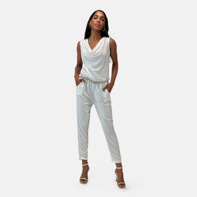 Elara Jumpsuit Elara Damen Jumpsuit mit Gürtel (1-tlg)