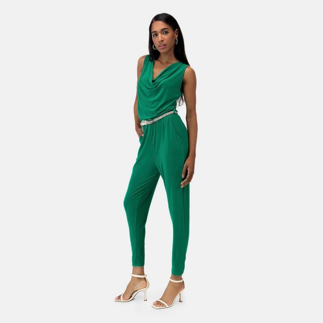Elara Jumpsuit Elara Damen Jumpsuit mit Gürtel (1-tlg)