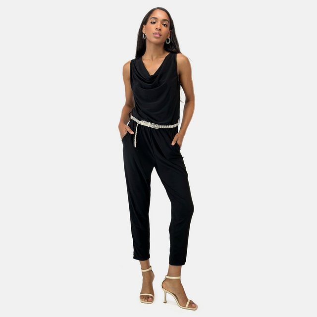 Elara Jumpsuit Elara Damen Jumpsuit mit Gürtel (1-tlg)