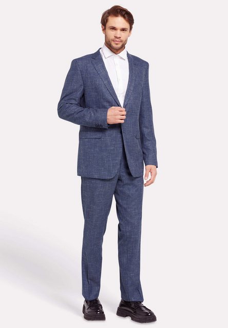 Lawrence Grey Hosenanzug Anzug 1-reihig Gemustert- Modern Fit